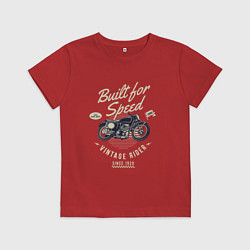 Футболка хлопковая детская Vintage Moto, цвет: красный