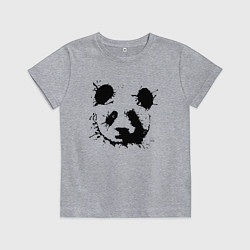 Детская футболка Прикольный панда - клякса