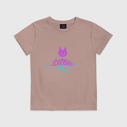Футболка хлопковая детская Stray Violet, цвет: пыльно-розовый