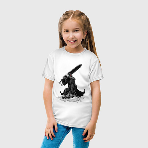 Детская футболка Berserk the Black Swordsman / Белый – фото 4