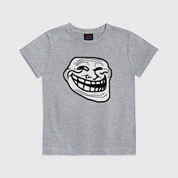 Детская футболка Тролльфейс улыбается мем