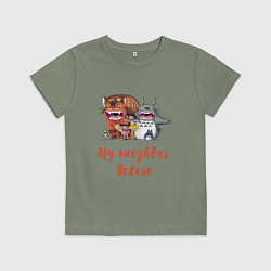 Детская футболка Мой сосед Тоторо - персонажи