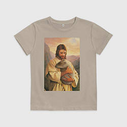 Детская футболка Иисус и капибара