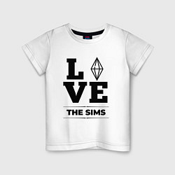 Футболка хлопковая детская The Sims love classic, цвет: белый