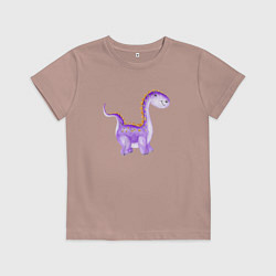 Детская футболка Фиолетовый динозаврик