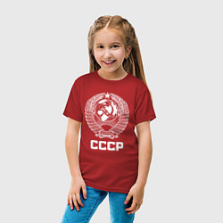 Футболка хлопковая детская Герб СССР, цвет: красный — фото 2