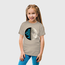 Футболка хлопковая детская ЗАГАДКА ЛУНЫ, цвет: миндальный — фото 2