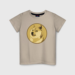 Детская футболка Пёсик Доге в круге