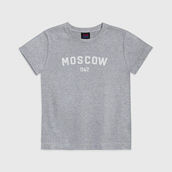 Футболка хлопковая детская MOSCOW 1147, цвет: меланж