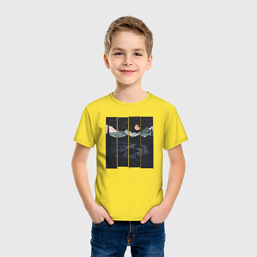 Детская футболка Ночная встреча / Желтый – фото 3