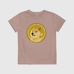 Детская футболка Иронизирующая монета с Доге