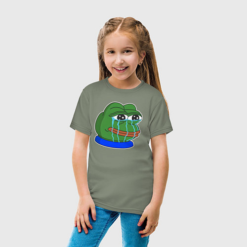 Детская футболка Лягушонок Пепе плачет / Авокадо – фото 4