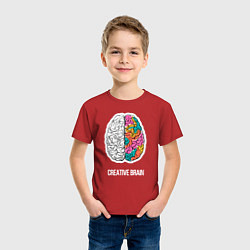 Футболка хлопковая детская Creative Brain, цвет: красный — фото 2
