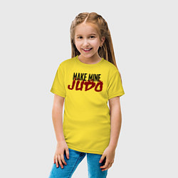 Футболка хлопковая детская Make Mine JUDO, цвет: желтый — фото 2