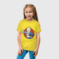 Футболка хлопковая детская Vault boy like, цвет: желтый — фото 2