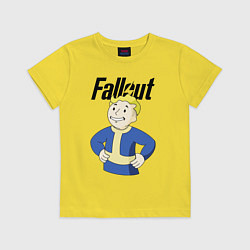 Футболка хлопковая детская Fallout blondie boy, цвет: желтый