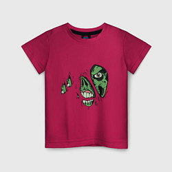 Футболка хлопковая детская Zombie Monster, цвет: маджента