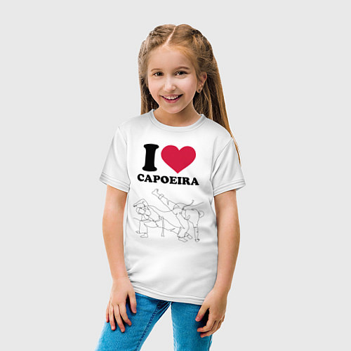 Детская футболка I love Capoeira - Battle line graph / Белый – фото 4