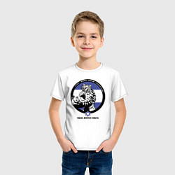 Футболка хлопковая детская Krav-maga tiger emblem, цвет: белый — фото 2