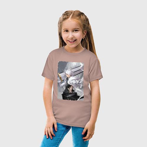 Детская футболка Аллен с мечом - D Gray man / Пыльно-розовый – фото 4