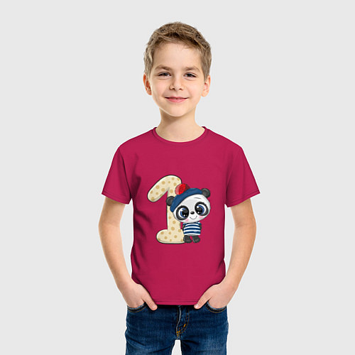 Детская футболка Baby Panda / Маджента – фото 3