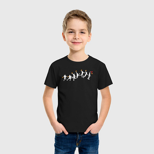 Детская футболка Слоумо слэм-данк / Черный – фото 3