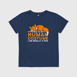 Детская футболка Это мой костюм человека - на самом деле я лиса