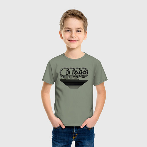 Детская футболка Ауди quatro / Авокадо – фото 3