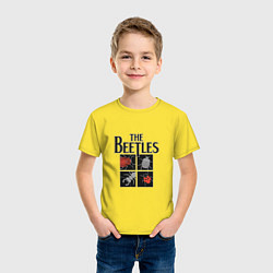 Футболка хлопковая детская The Beatles - Жуки, цвет: желтый — фото 2