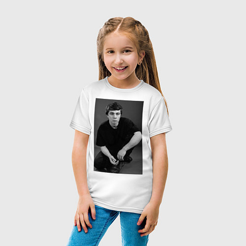 Детская футболка Актёр Сергей Бодров-младший / Белый – фото 4