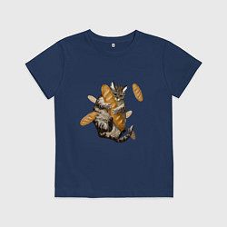 Детская футболка Котик и батон