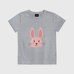 Футболка хлопковая детская Pink - Rabbit, цвет: меланж