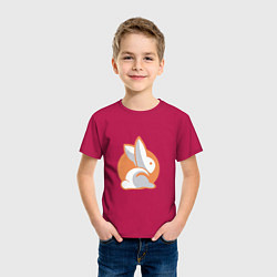 Футболка хлопковая детская Orange Rabbit, цвет: маджента — фото 2