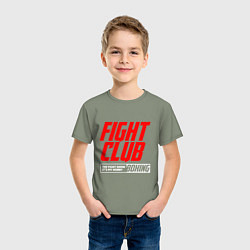 Футболка хлопковая детская Fight club boxing, цвет: авокадо — фото 2