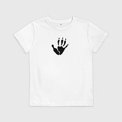 Детская футболка Лапка опоссума чёрная