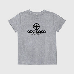 Футболка хлопковая детская Cyberpunk - Arasaka Academy, цвет: меланж