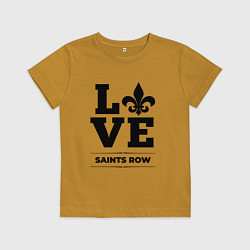 Футболка хлопковая детская Saints Row love classic, цвет: горчичный