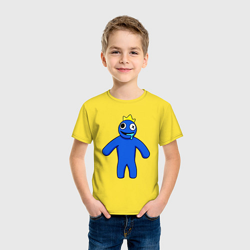 Детская футболка Синий из Роблокс / Желтый – фото 3
