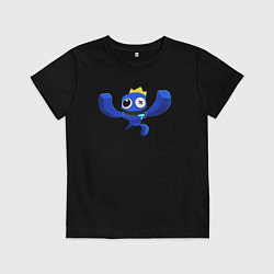 Футболка хлопковая детская Синий - Радужные друзья, цвет: черный