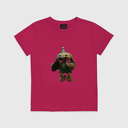 Футболка хлопковая детская Кролик Бонзо, цвет: маджента