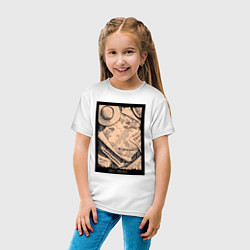 Футболка хлопковая детская Карта приключений - Ван Пис, цвет: белый — фото 2