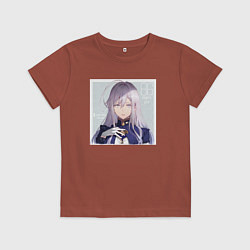 Футболка хлопковая детская Владилена Миризе - 86, цвет: кирпичный