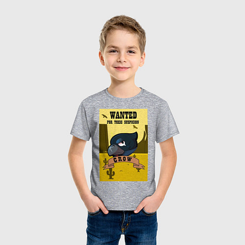 Детская футболка Wanted Crow / Меланж – фото 3