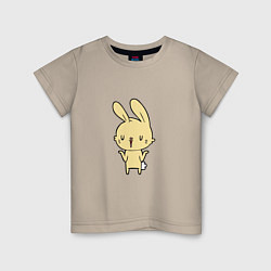 Футболка хлопковая детская Rabbit Cool, цвет: миндальный