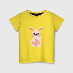 Футболка хлопковая детская Pink Bunny, цвет: желтый