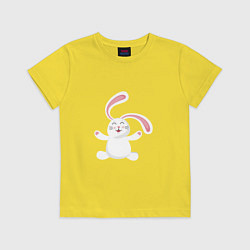 Футболка хлопковая детская Happy Rabbit, цвет: желтый