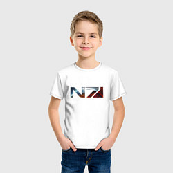 Футболка хлопковая детская Mass Effect N7 -Shooter, цвет: белый — фото 2