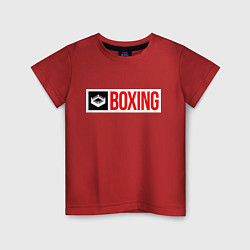 Футболка хлопковая детская Ring of boxing, цвет: красный
