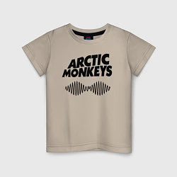 Футболка хлопковая детская Arctic Monkeys, цвет: миндальный