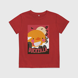 Детская футболка Утка Годзилла